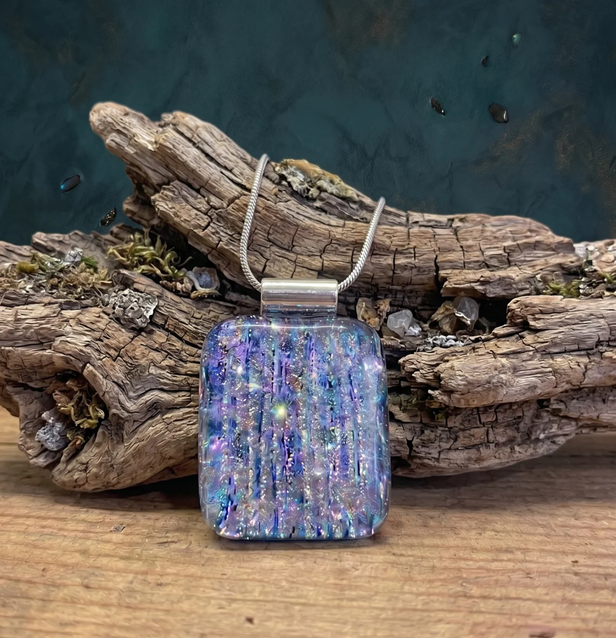 Aurora Borealis Dichroic Necklace
