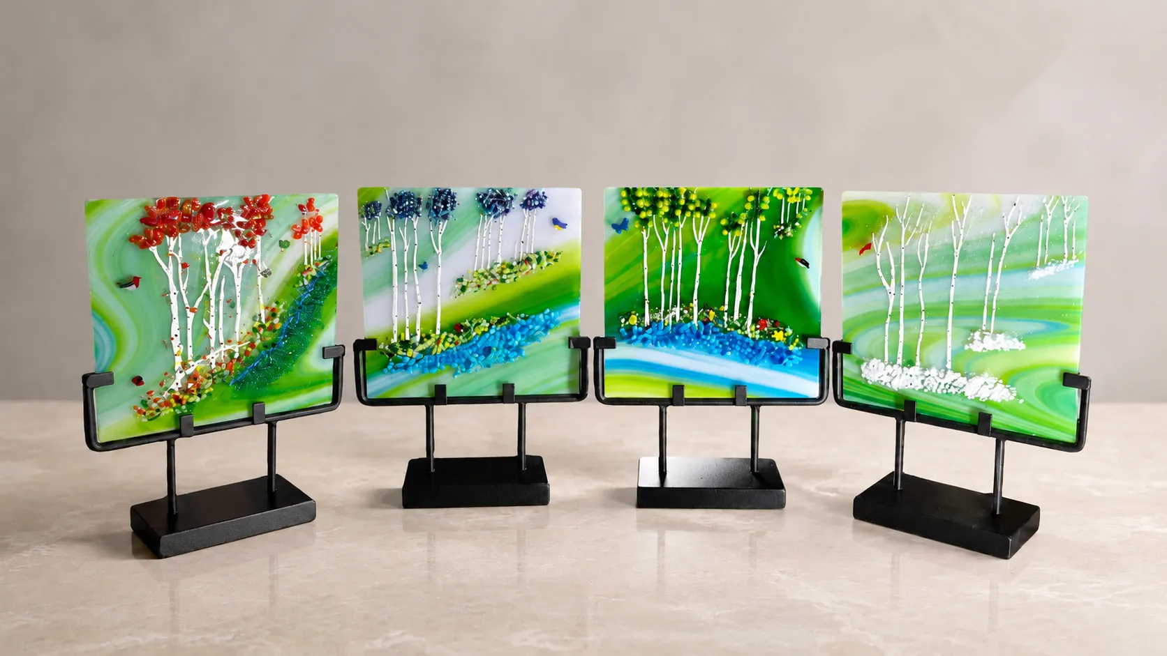 Four Seasons Birch Collection glass panels